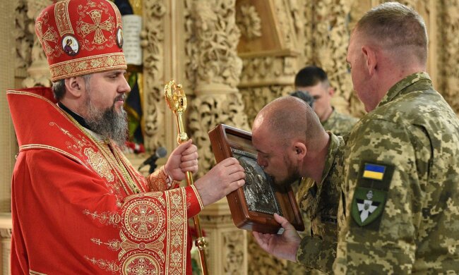 Глава ПЦУ Митрополит Епифаний почтил великомученика Юрия Победителя: "Одолеем антихриста путина"