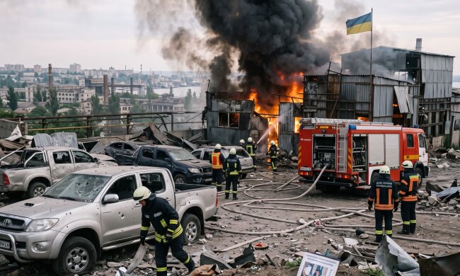 Одеса ракетний обстріл пожежа підприємство рятувальники