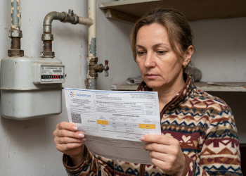 Рахунок за доставку газу. Фото: згенероване ШІ