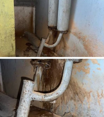 Пориви труб у Києві. Фото: соцмережі