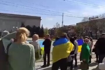 Митинг в Херсоне. Фото: Youtube