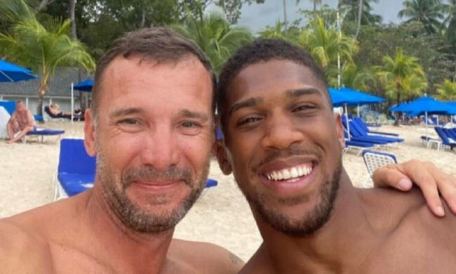 Андрей Шевченко и Энтони Джошуа, Instagram