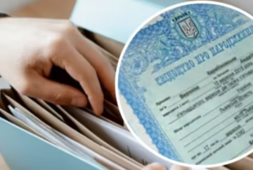 Свідоцтво про народження, зображення з вільних джерел