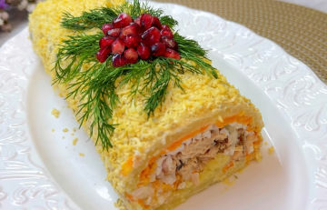 Рулет "Мимоза", кадр с видео