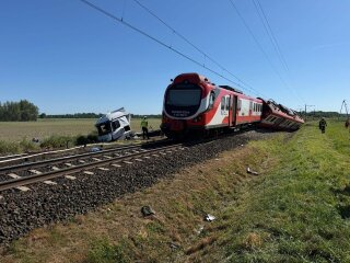 Столкновение поезда с грузовиком в Великопольском воеводстве 25 мая 2026