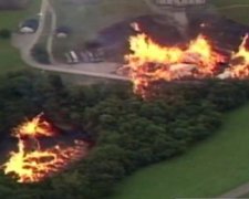 Удар блискавки перетворив склад із віскі Jim Beam на "алкогольну лаву" (відео)