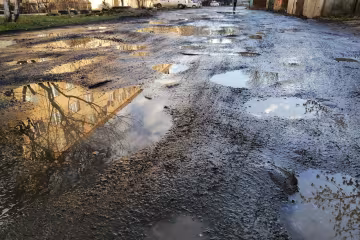 Дорога у Франківську, фото: Facebook