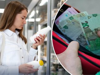 Молочні продукти в супермаркеті