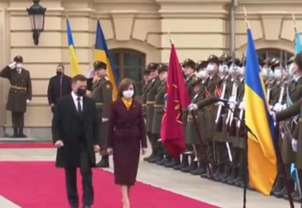 Володимир Зеленський та Майя Санду, кадр з відео