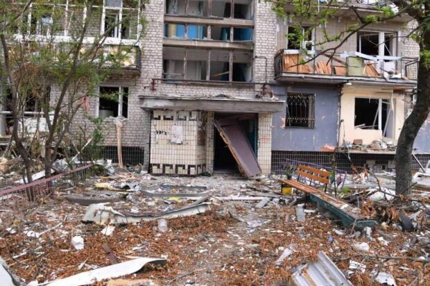 Українське місто після обстрілів окупантів. Фото: скриншот Telegram