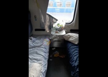 Гімнасти рознесли вагон, скріншот: Telegram