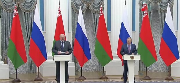 Олександр Лукашенко і Володимир Путін, фото: скріншот з відео