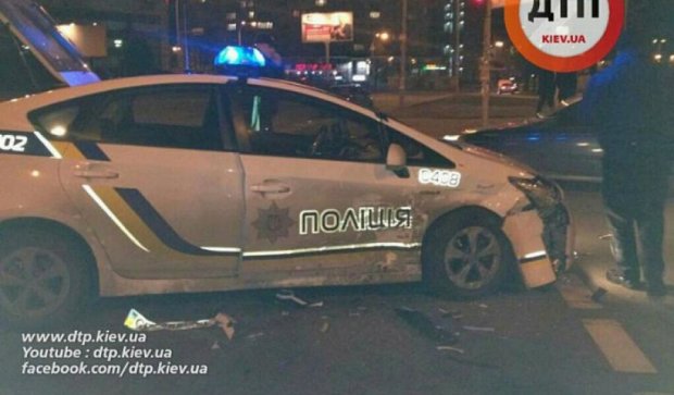 ДТП с участием полицейского авто произошло на Левобережной (фото)