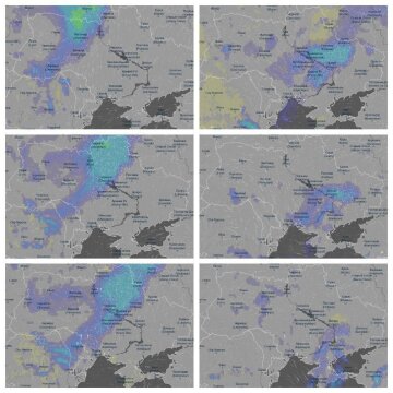 Осадки в начале марта 2025 / фото: Ventusky