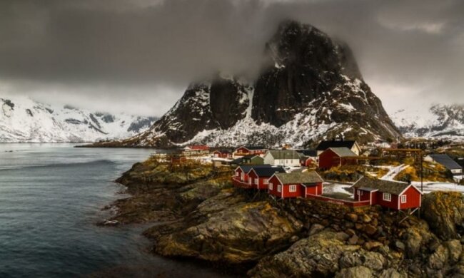 Зима на островах Норвегии (фото)
