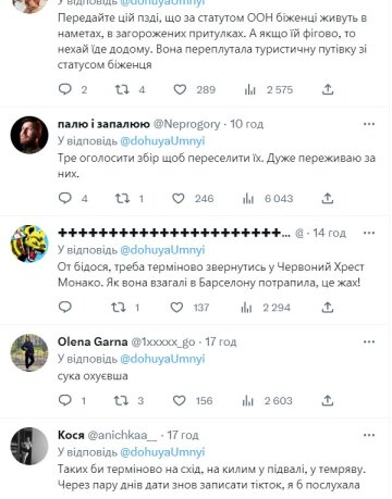 Коментарі під роликом, Скриншот Twitter