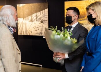 Володимир та Олена Зеленські на выставке Ивана Марчука, instagram.com/olenazelenska_official