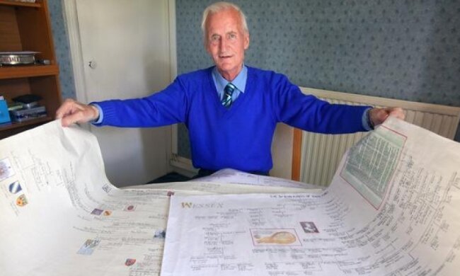 Пенсионер из Британии создал родовое дерево на 10 тысяч предков