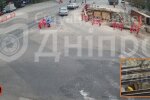 Сужение движения на проспекте Свободы в Днепре