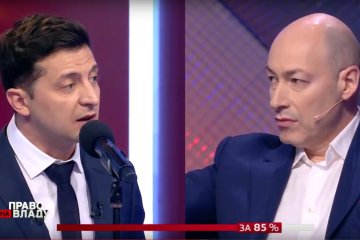 Зеленський і Гордон в ефірі "Право на владу"