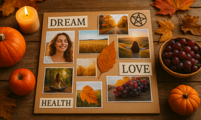 Vision board (доска визуализаций), изображение сгенерированно ИИ