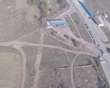 Ізоляцію Криму показали з висоти пташиного польоту (відео)