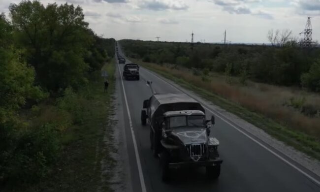 Техніка російських окупантів. Фото: скрін youtube