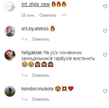 Комментарии, скриншот: Instagram (Никитюк)