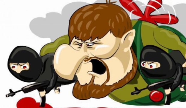 Карикатура дня: Кадиров у ролі Карлсона бомбить ІДІЛ з безпілотників