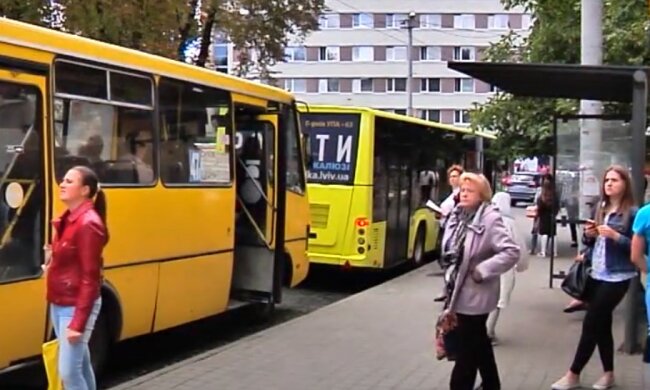 маршрутки Львова, скріншот з відео