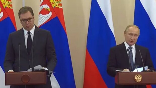 Вучич і Путін, скріншот: YouTube
