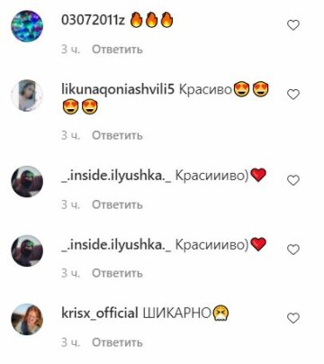 Комментарии к публикации, скриншот: Instagram