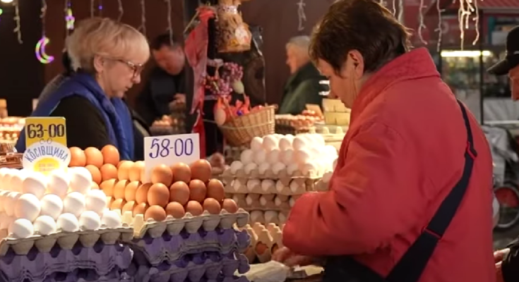 Цены на яйца. Фото: скрин youtube