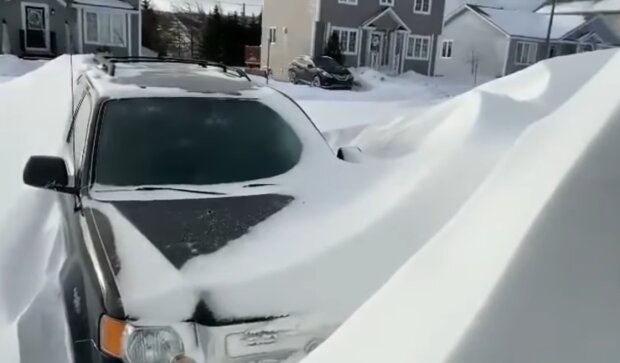 Снегопады в Канаде, скриншот: YouTube