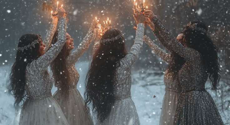 Зимнее солнцестояние, ритуалы, изображение из свободных источников