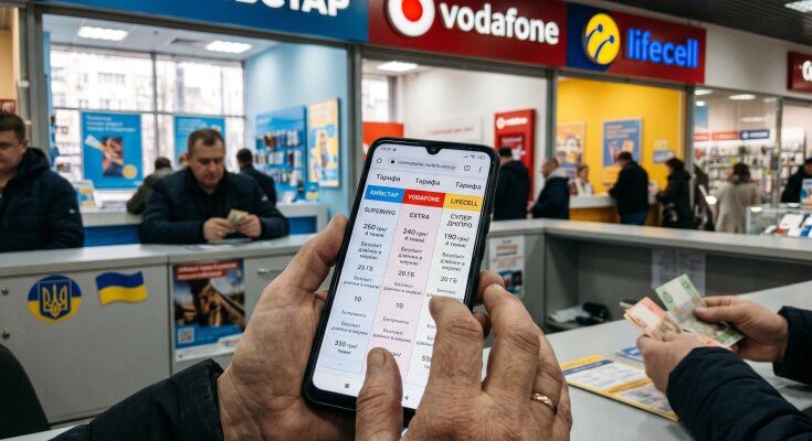 тарифи Київстар Vodafone lifecell мобільний зв'язок