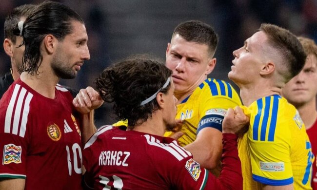 Сутичка Собослаї та Циганкова у матчі Угорщина — Україна