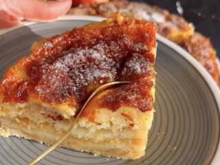 Лінивий яблучний пиріг: фото скрін рецепту