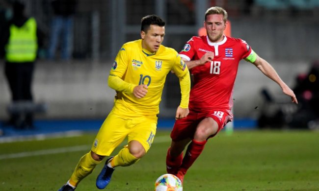 Сборная Украины вырвала победу у Люксембурга 2:1