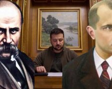 Зеленський, Шевченко та Бандера, фото: вільне джерело