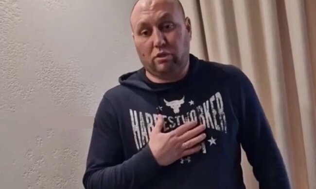 Фатула Олександр вибачився перед війьковим. Фото: з відео