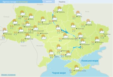 Прогноз погоди на 14 листопада, скріншот: Укргідрометцентр