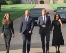 Кейт Миддлтон, принц Уильям, принц Гарри и Меган Маркл, кадр из видео