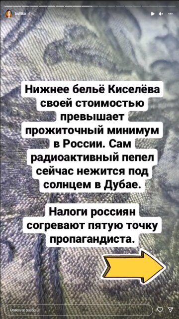 Виктория Булитко, скриншот: Instagram Stories