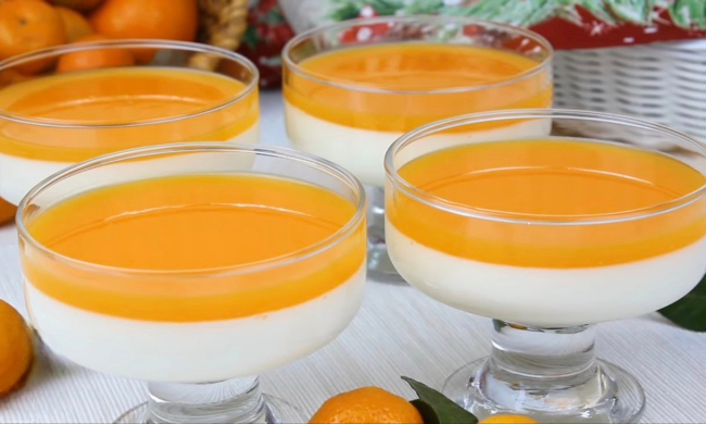 Мандаринова пана-кота: фото скрін Ютуб