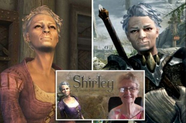 Бабушка Ширли в Skyrim: скрин