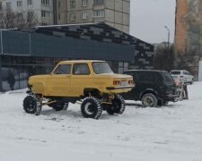 Харків'янин перевзув старенький "Запорожець" до снігопадів: машина-звір, не застрягне і в Антарктиді