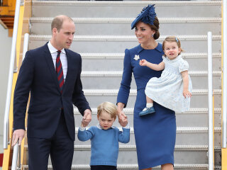 Кейт Миддлтон и принц Уильям с детьми, фото Gettyimages