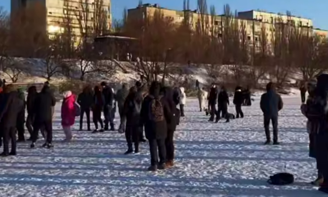 Украинцы, зима, кадр из видео