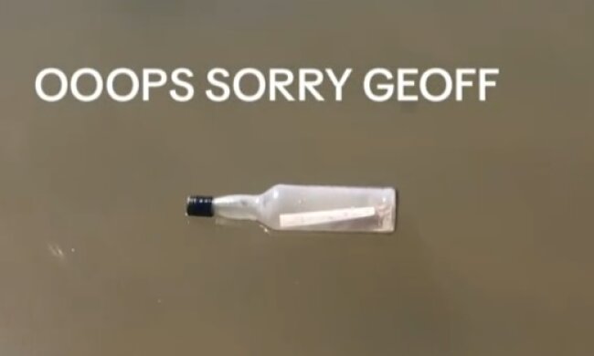 Пляшка з посланням, скріншот: TikTok